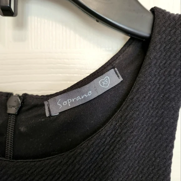 Soprano Black Bodycon Dress, Size  XS - Picture 3 of 3